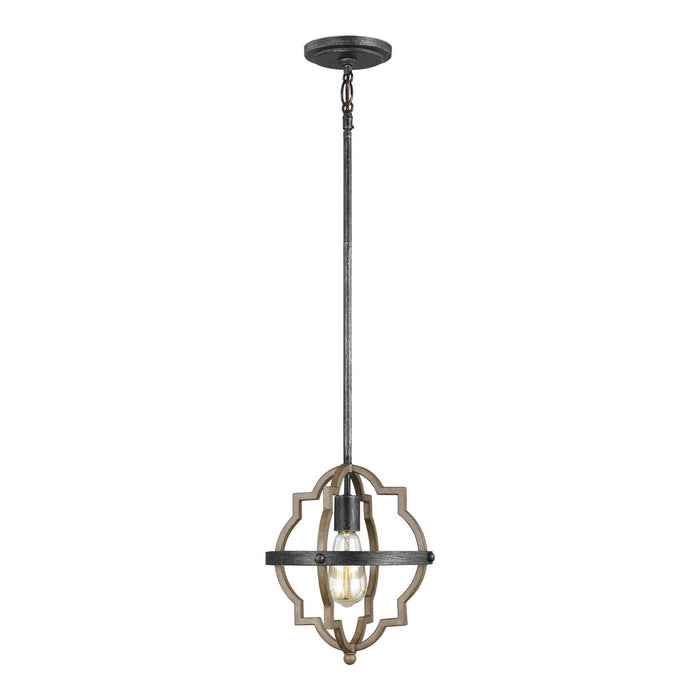 Generation Lighting 6124901-846 One Light Mini-Pendant, Stardust