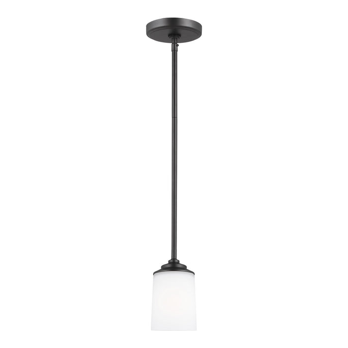Generation Lighting 6130701-112 One Light Mini-Pendant, Midnight Black