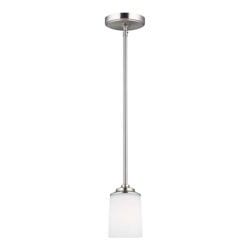 Generation Lighting 6130701-962 One Light Mini-Pendant, Brushed Nickel