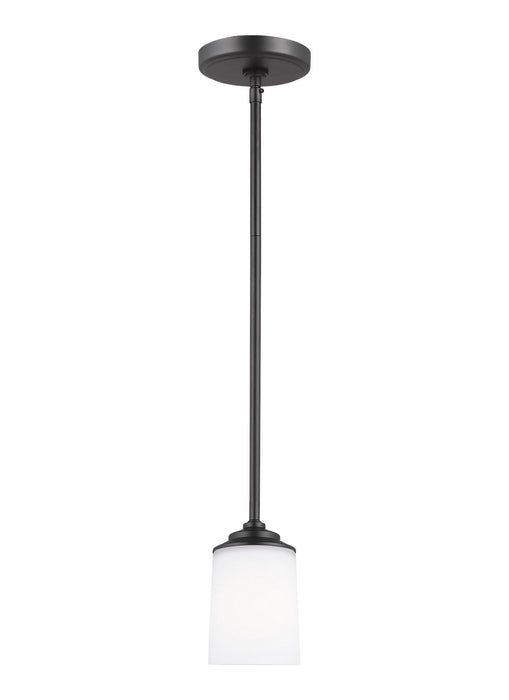 Generation Lighting 6130701EN3-112 One Light Mini-Pendant, Midnight Black