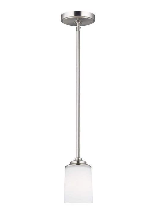 Generation Lighting 6130701EN3-962 One Light Mini-Pendant, Brushed Nickel