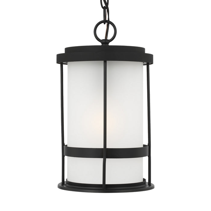 Generation Lighting 6290901-12 One Light Outdoor Pendant, Black
