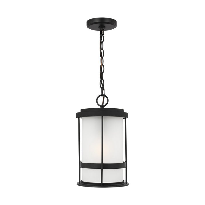 Generation Lighting 6290901-12 One Light Outdoor Pendant, Black