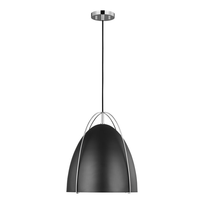 Visual Comfort Studio 6551701EN3-05 One Light Pendant, Chrome