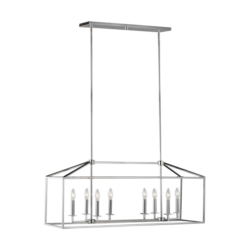 Generation Lighting 6615008EN-05 Eight Light Island Pendant, Chrome