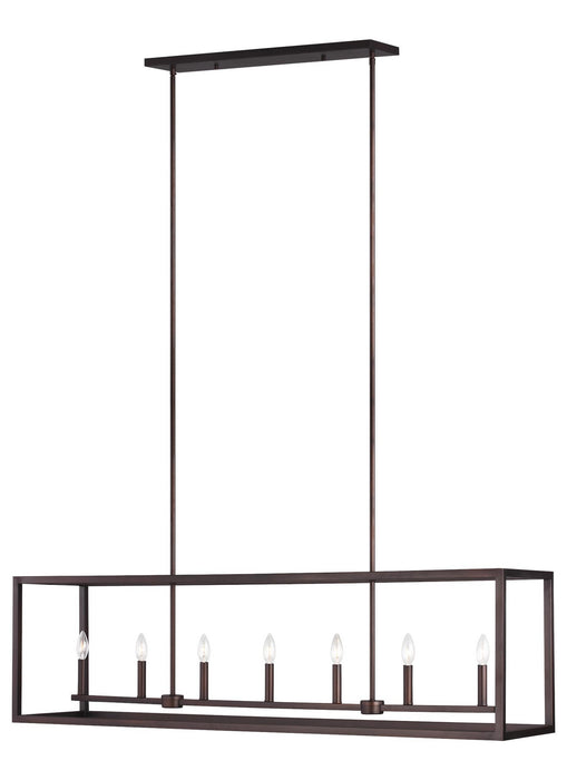 Generation Lighting 6634507-710 Seven Light Island Pendant, Bronze