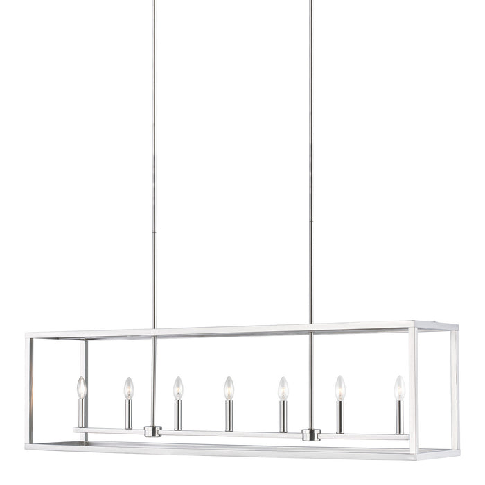 Generation Lighting 6634507-962 Seven Light Island Pendant, Brushed Nickel