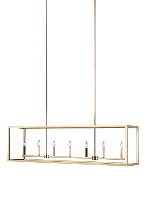 Generation Lighting 6634507EN-848 Seven Light Island Pendant, Satin Brass