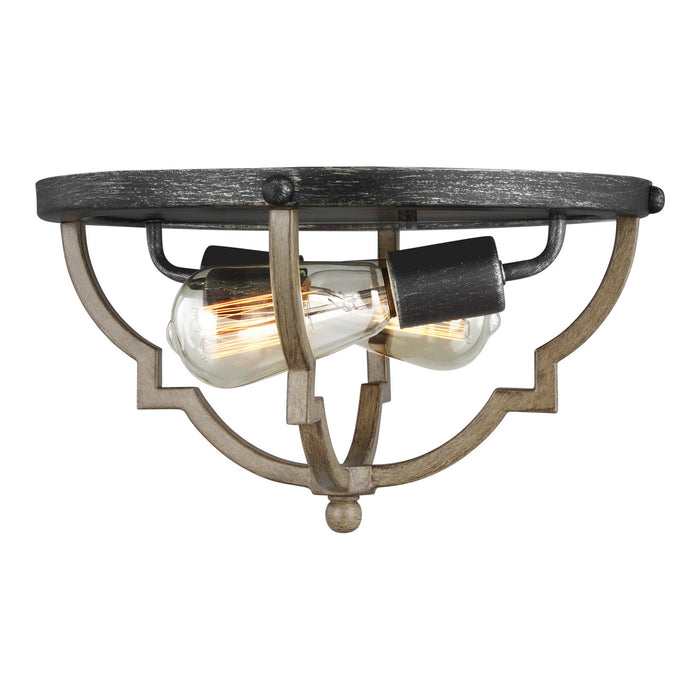 Generation Lighting 7524902-846 Two Light Flush Mount, Stardust