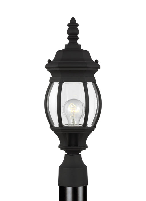 Generation Lighting 82202-12 One Light Outdoor Post Lantern, Black