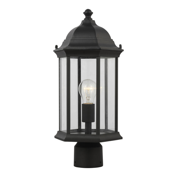 Generation Lighting 8238601-12 One Light Outdoor Post Lantern, Black