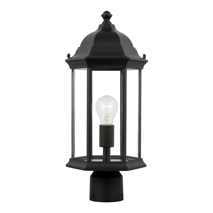 Generation Lighting 8238601-12 One Light Outdoor Post Lantern, Black
