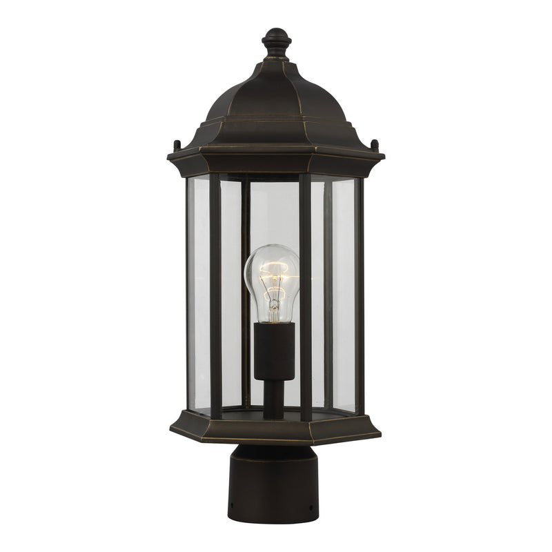 Generation Lighting 8238601-71 One Light Outdoor Post Lantern, Antique Bronze