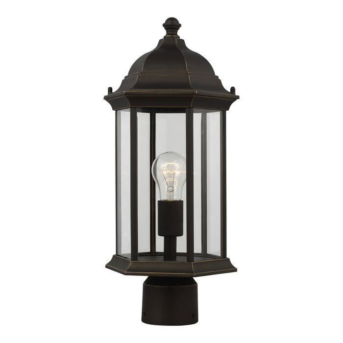 Generation Lighting 8238601-71 One Light Outdoor Post Lantern, Antique Bronze