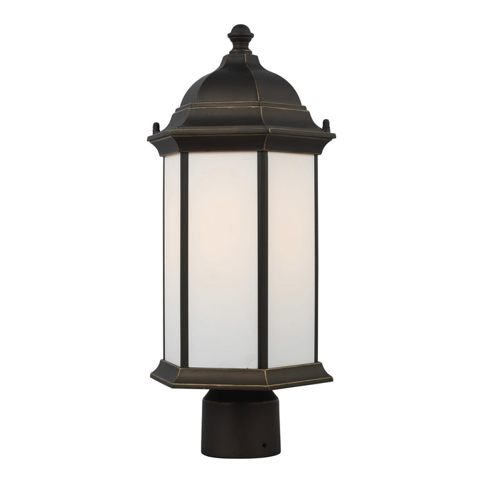 Generation Lighting 8238651-71 One Light Outdoor Post Lantern, Antique Bronze