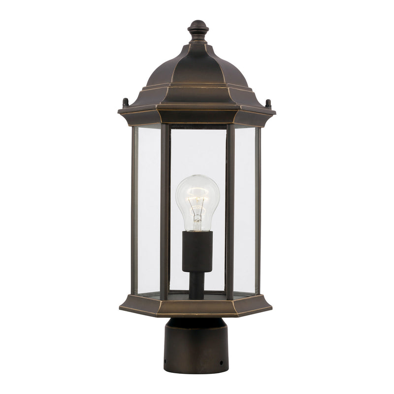 Generation Lighting 8238651-71 One Light Outdoor Post Lantern, Antique Bronze