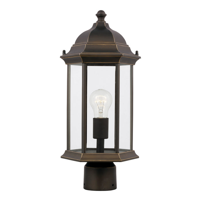 Generation Lighting 8238651-71 One Light Outdoor Post Lantern, Antique Bronze