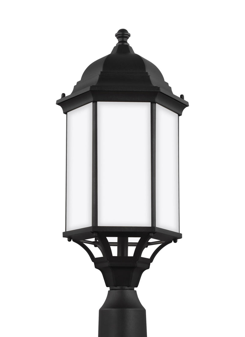 Generation Lighting 8238751-12 One Light Outdoor Post Lantern, Black