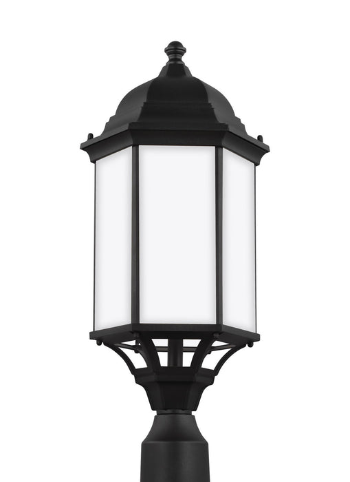 Generation Lighting 8238751-12 One Light Outdoor Post Lantern, Black