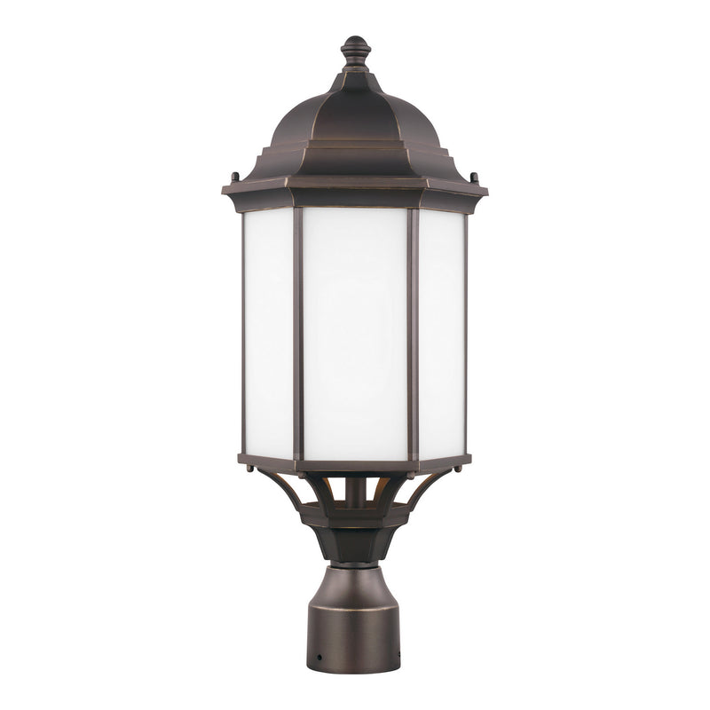 Generation Lighting 8238751-71 One Light Outdoor Post Lantern, Antique Bronze