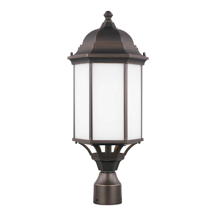 Generation Lighting 8238751-71 One Light Outdoor Post Lantern, Antique Bronze