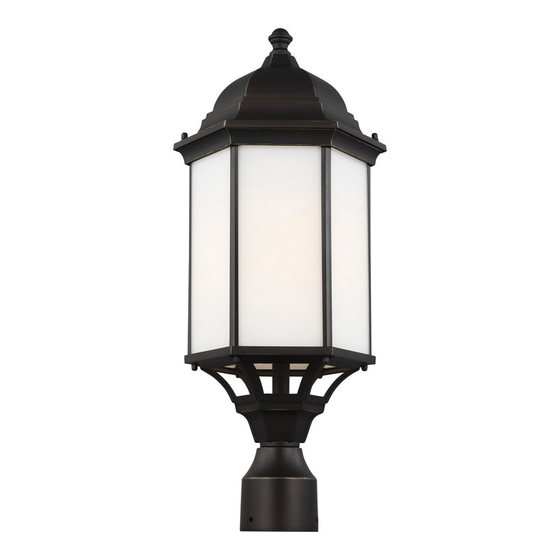 Generation Lighting 8238751-71 One Light Outdoor Post Lantern, Antique Bronze