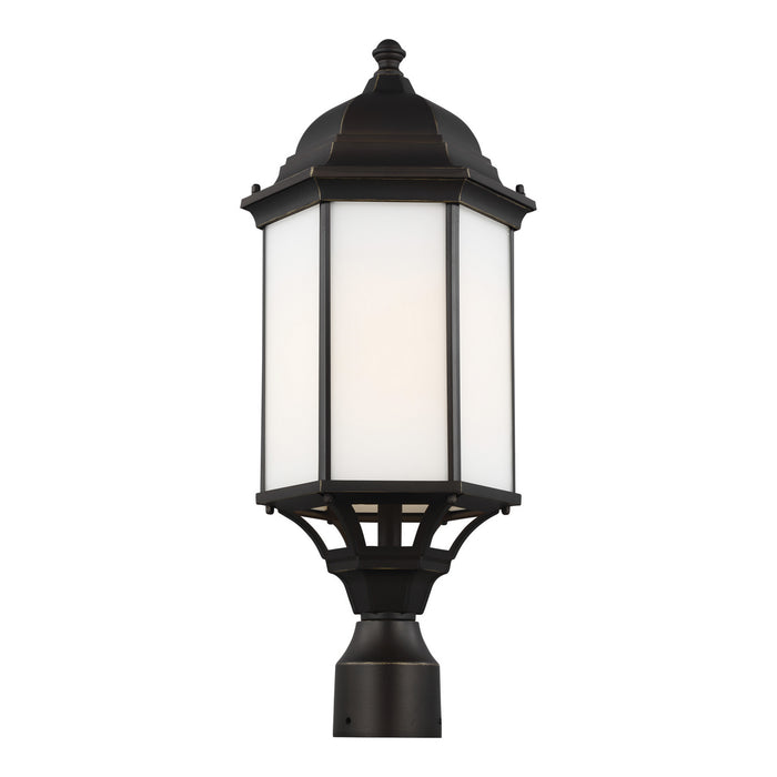 Generation Lighting 8238751-71 One Light Outdoor Post Lantern, Antique Bronze