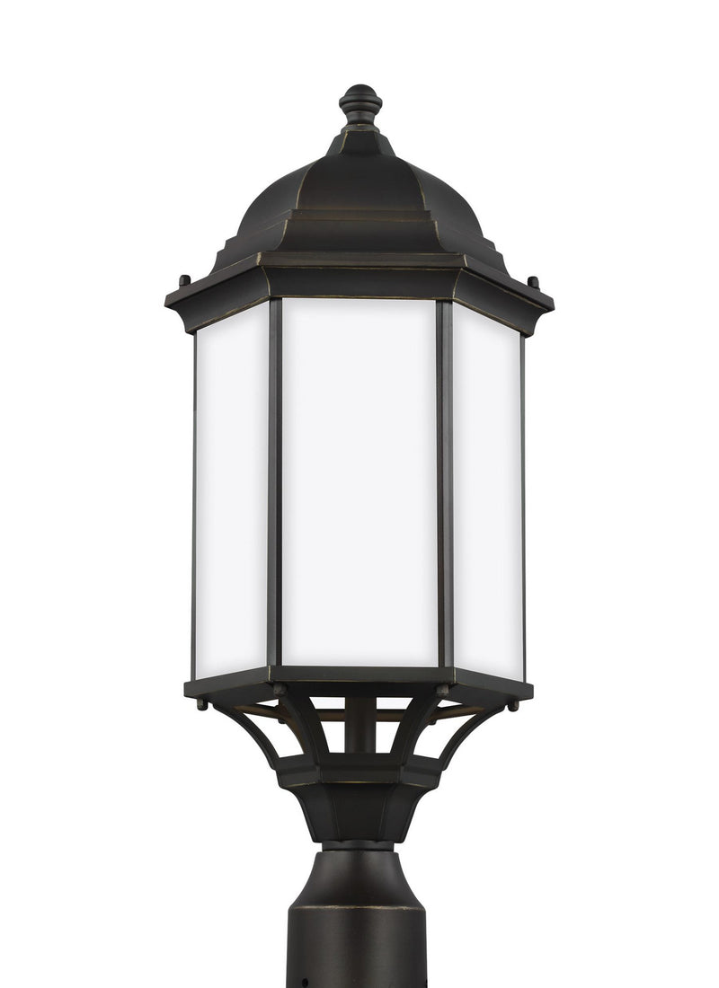 Generation Lighting 8238751EN3-71 One Light Outdoor Post Lantern, Antique Bronze