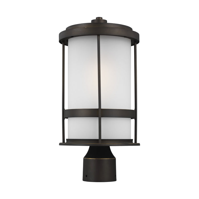 Generation Lighting 8290901-71 One Light Outdoor Post Lantern, Antique Bronze