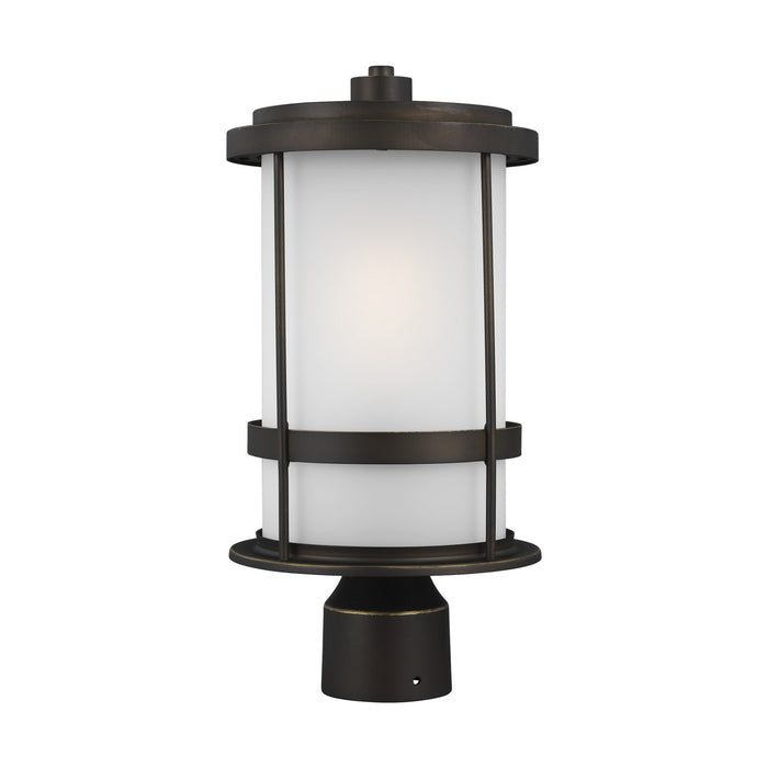 Generation Lighting 8290901-71 One Light Outdoor Post Lantern, Antique Bronze