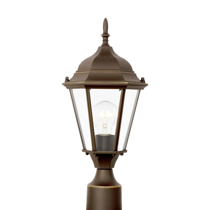 Generation Lighting 82938-71 One Light Outdoor Post Lantern, Antique Bronze