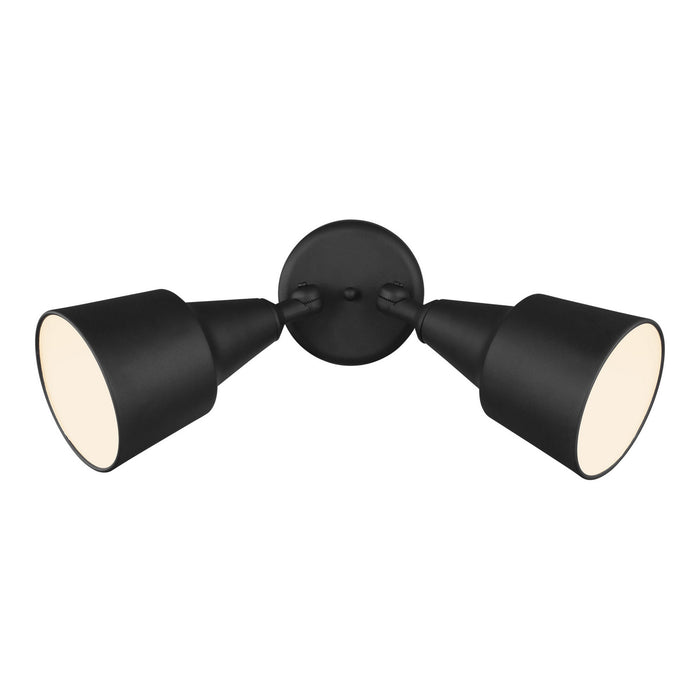 Generation Lighting 8560702-12 Two Light Adjustable Swivel Flood Light, Black