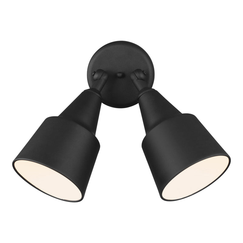 Generation Lighting 8560702-12 Two Light Adjustable Swivel Flood Light, Black