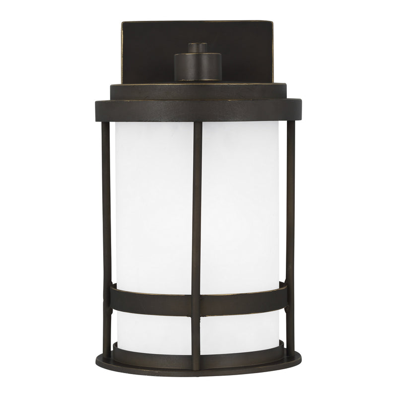 Generation Lighting 8590901D-71 One Light Outdoor Wall Lantern, Antique Bronze
