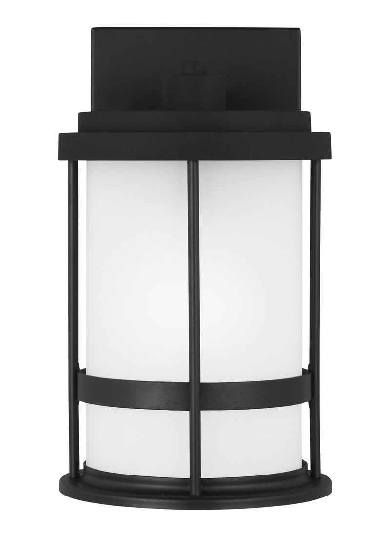 Generation Lighting 8590901DEN3-12 One Light Outdoor Wall Lantern, Black