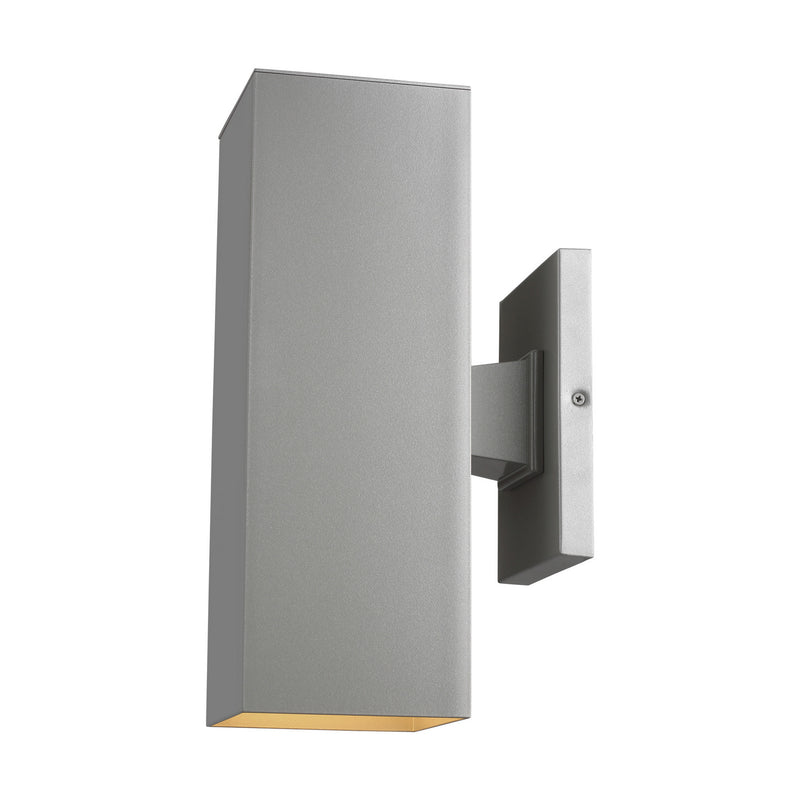 Visual Comfort Studio 8631702-753 Two Light Outdoor Wall Lantern, Painted Brushed Nickel