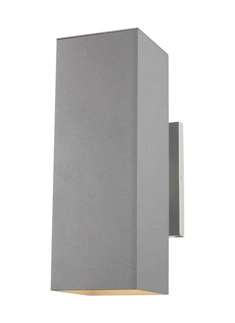 Visual Comfort Studio 8631702EN3-753 Two Light Outdoor Wall Lantern, Painted Brushed Nickel