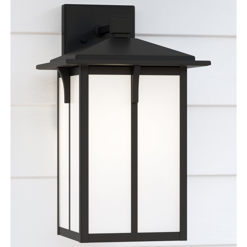 Generation Lighting 8652701-12 One Light Outdoor Wall Lantern, Black