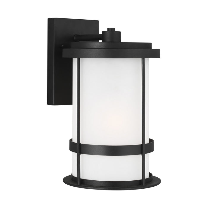 Generation Lighting 8690901-12 One Light Outdoor Wall Lantern, Black