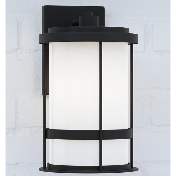 Generation Lighting 8690901-12 One Light Outdoor Wall Lantern, Black