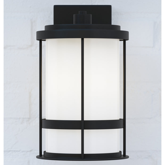 Generation Lighting 8690901-12 One Light Outdoor Wall Lantern, Black