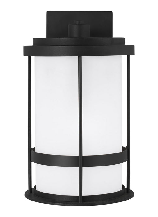 Generation Lighting 8690901DEN3-12 One Light Outdoor Wall Lantern, Black