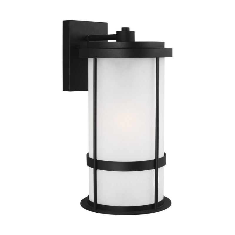 Generation Lighting 8790901-12 One Light Outdoor Wall Lantern, Black