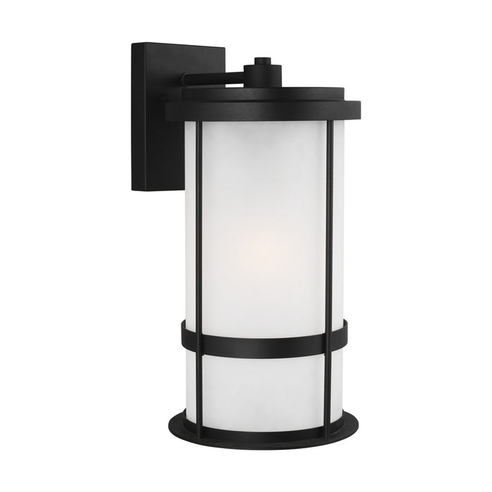 Generation Lighting 8790901-12 One Light Outdoor Wall Lantern, Black