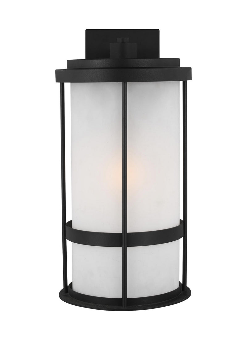 Generation Lighting 8790901EN3-12 One Light Outdoor Wall Lantern, Black