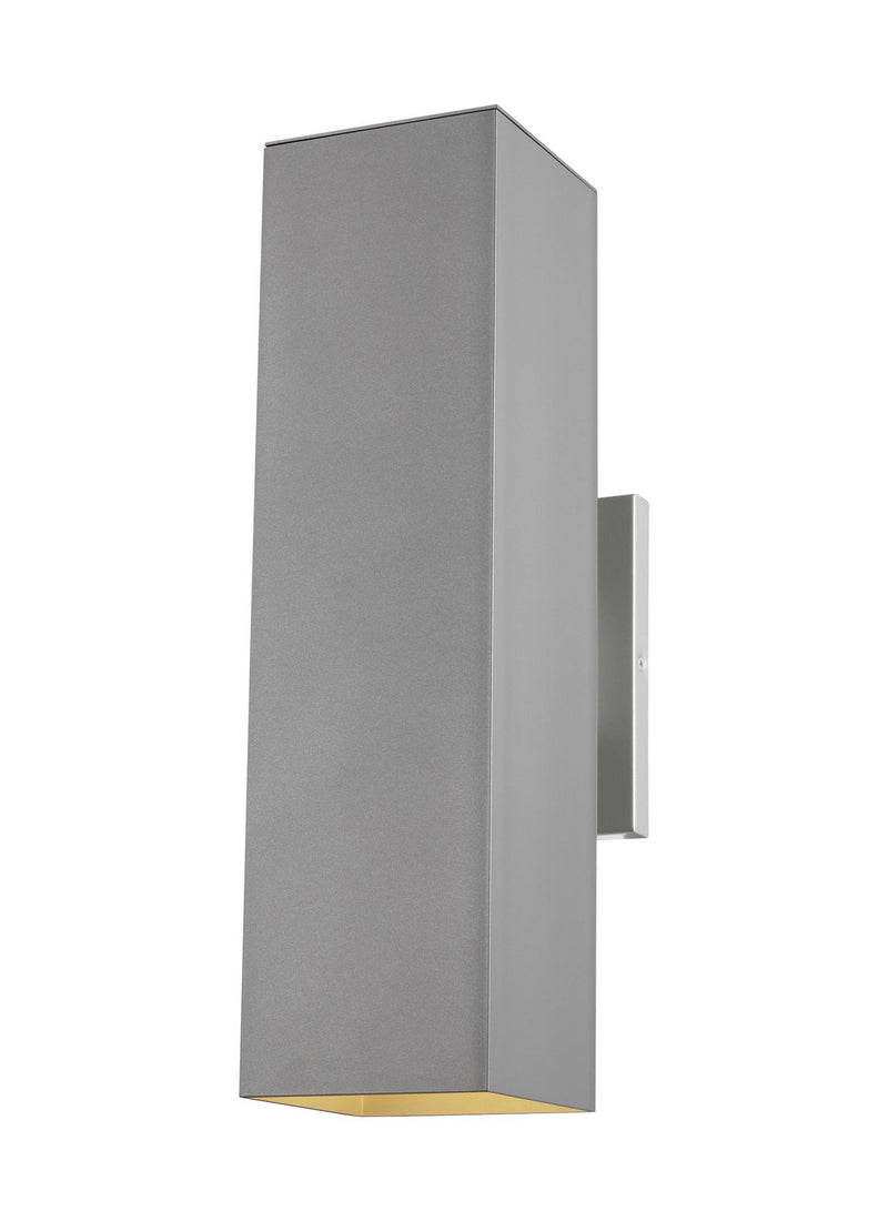 Visual Comfort Studio 8831702EN3-753 Two Light Outdoor Wall Lantern, Painted Brushed Nickel