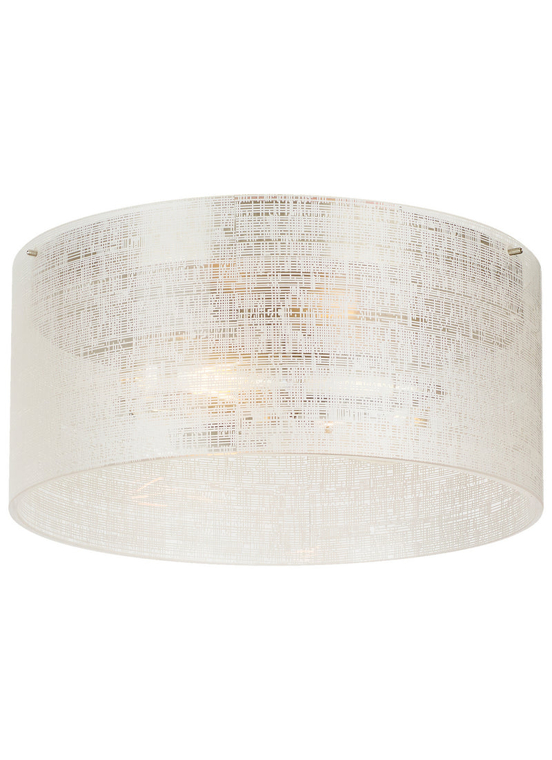Visual Comfort Modern 700FMVTRLNS Two Light Flush Mount, Satin Nickel