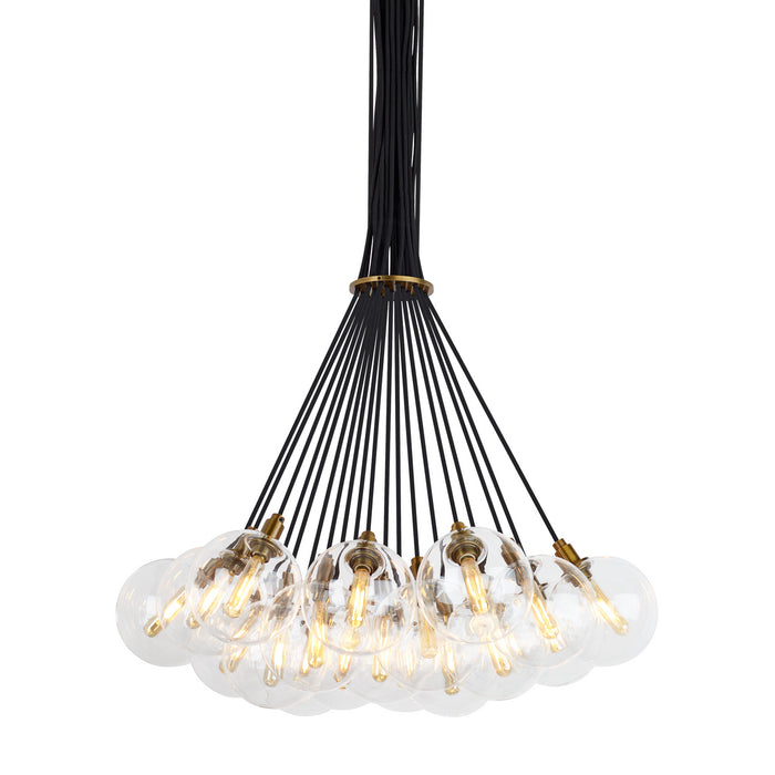 Visual Comfort Modern 700GMBMP19CR 19 Light Chandelier, Aged Brass