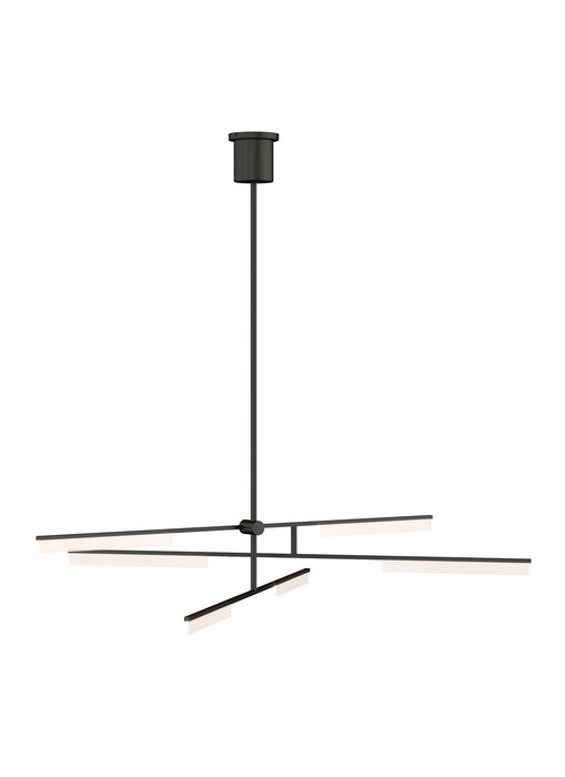 Visual Comfort Modern 700KLE6B-LED930 LED Chandelier, Nightshade Black