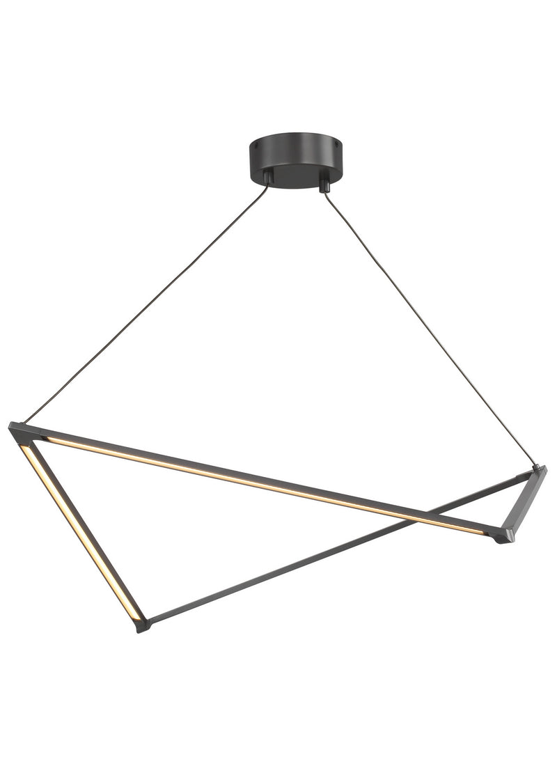Visual Comfort Modern 700LSBLTGM-LED930-277 LED Linear Suspension, Gunmetal